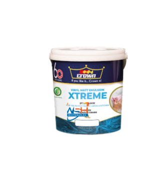 CROWNVINYL MATT EMULSION XTREME -(BRILLIANT WHITE,SOFT WHITE, CREAM)