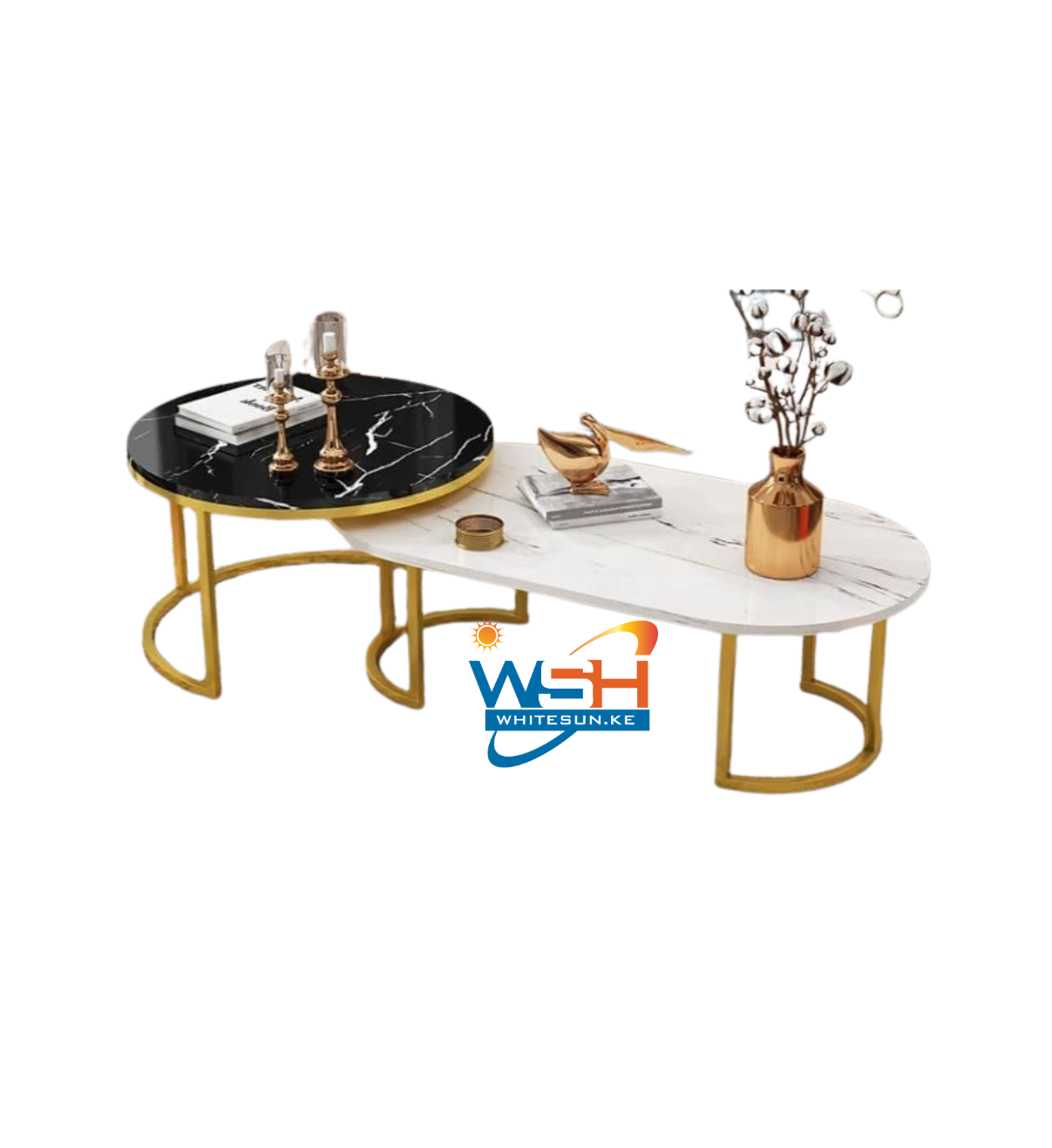 Tempered glass Nesting coffee table set