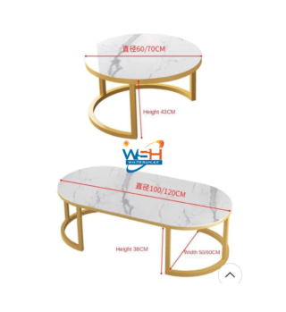 Tempered glass Nesting coffee table set