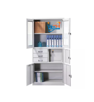 Home Office Metal Storage Cabinet with Drawer and Safe Box