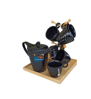 Tea Set With Bamboo Stand