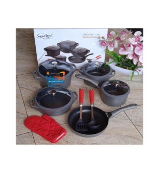 Signature 12 PCS DIE CAST ALUMINIUM COOKWARE SET