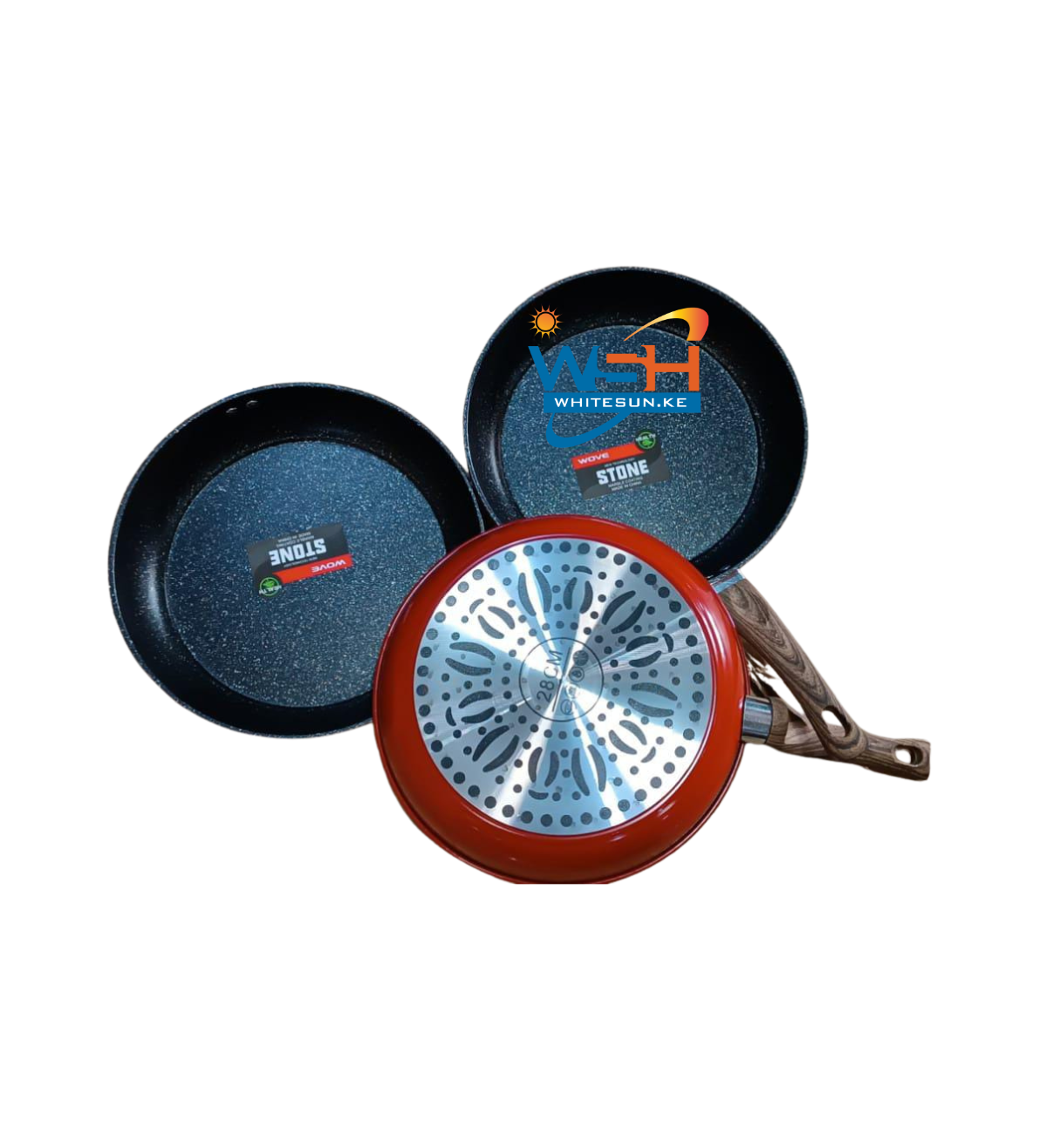 Stone Non Stick Granite Heavy Duty Deep Frying Pan