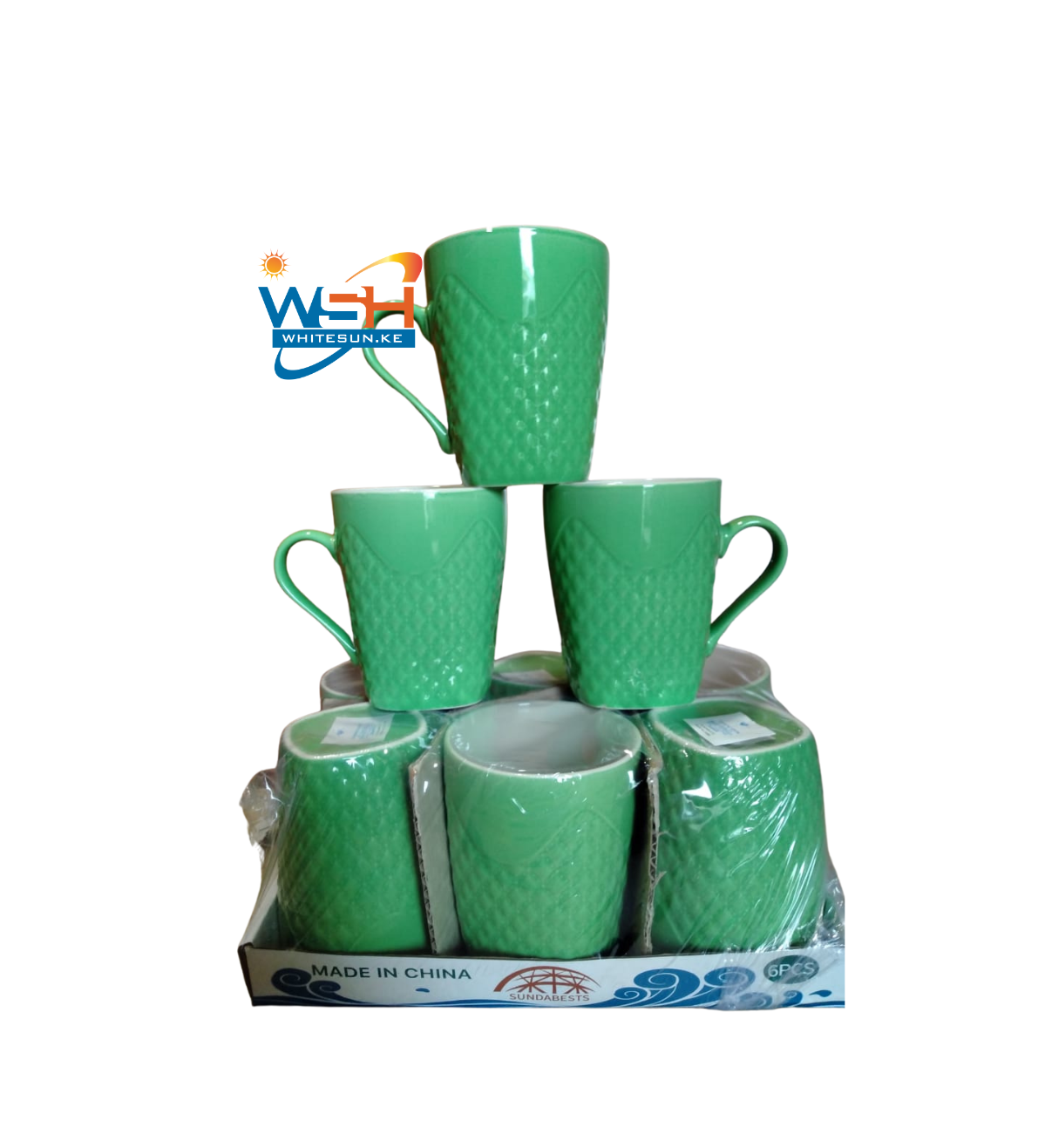 Sundabest Big Ceramic Mugs For Tea/Coffee Set(6)