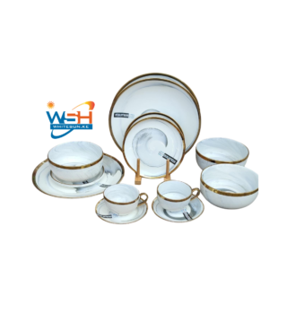 36pcs Nordic classy dinner set with gold rim