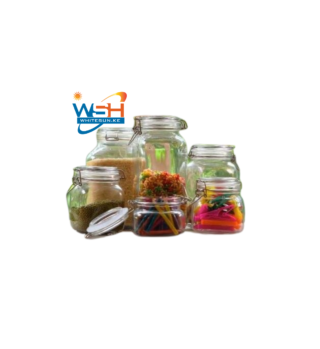 Storage Glass Jars With Air Tight Lids & Metal Lock