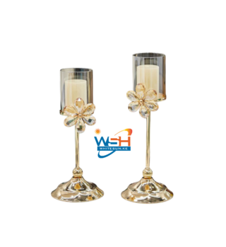 Display Candelabra Crystal Flower Candle Holder
