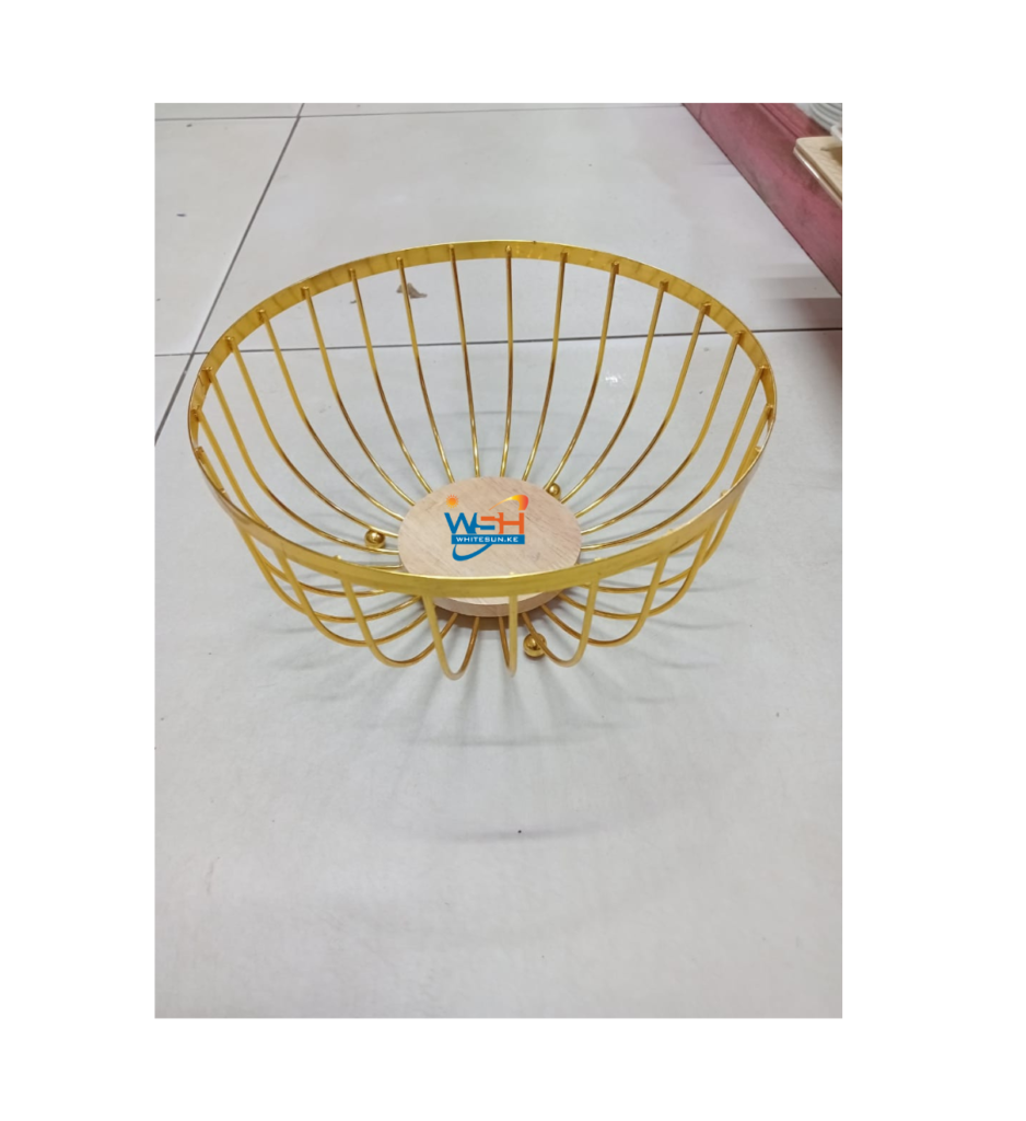 Classic Gold Fruit Basket Holder Fruit Rack - Stainless Steel