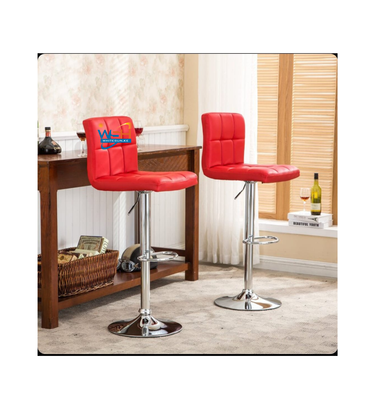 Swivel barstool Red