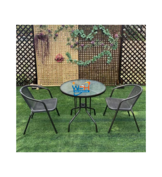 Outdoor table and chair outdoor cane chair leisure folding family open-air courtyard iron small cane chair stalls outdoor table