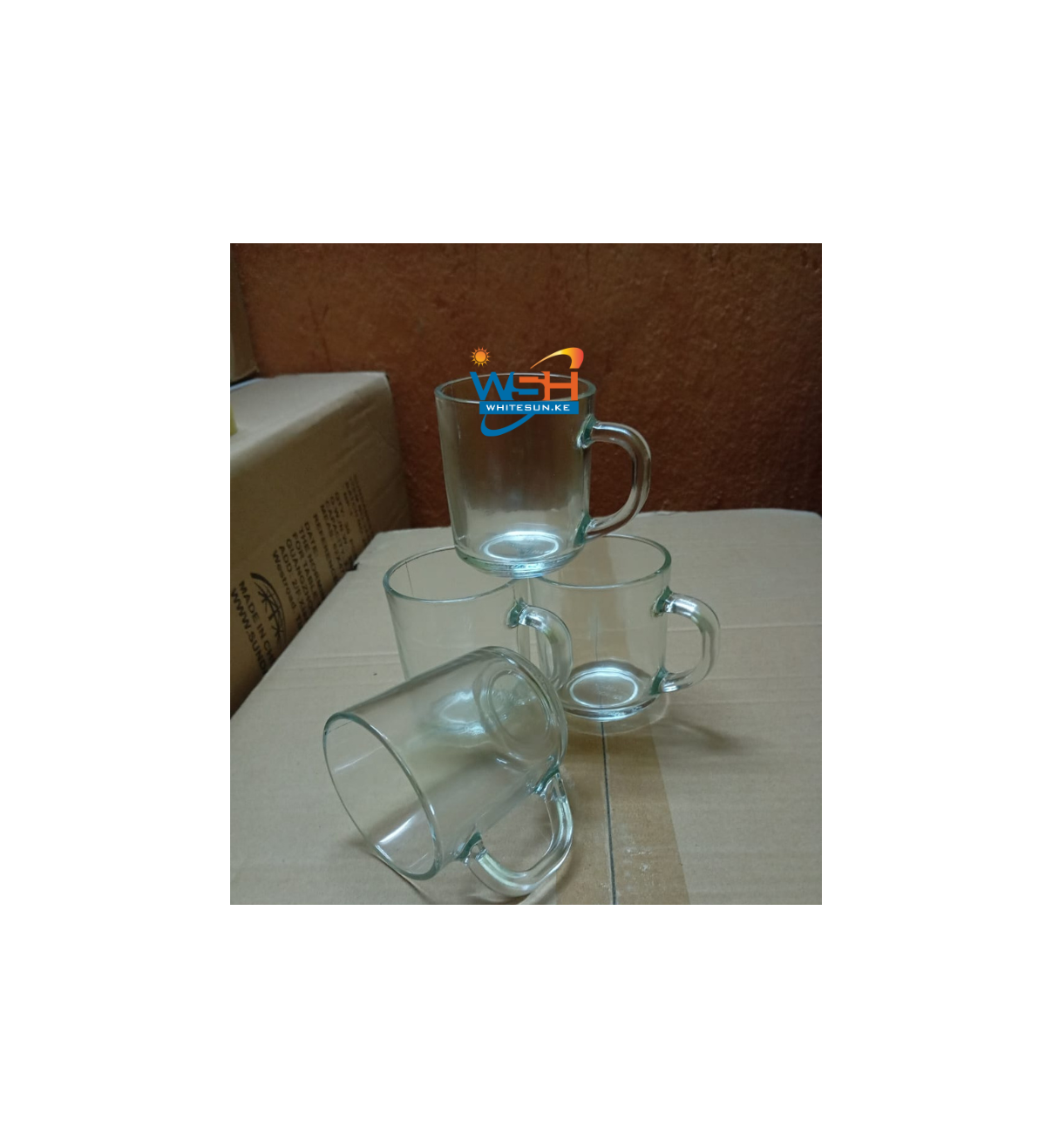 A Set Of 6pcs 200ml Clear Glass Mugs