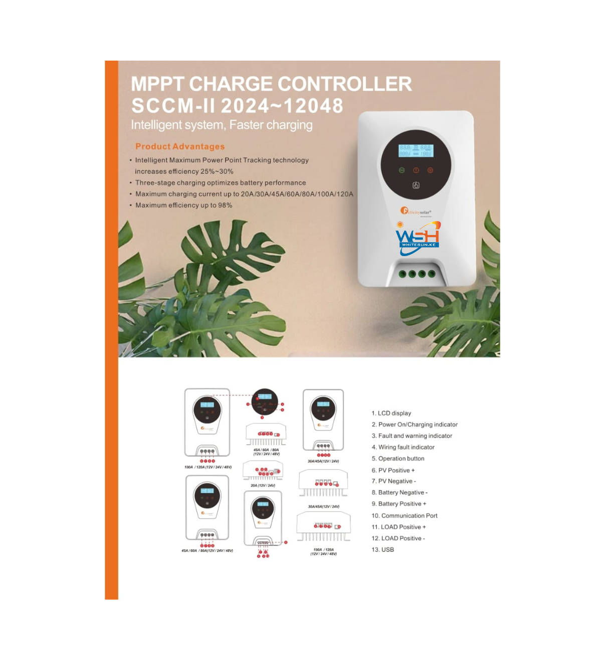 Felicitysolar MPPT 80amp solar charge controller regulators