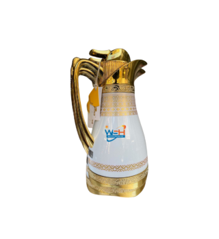 Arabic Vacuum Flask Marble Print Floral Boarder Jug Thermos Dallah Luxury Gift