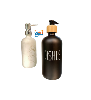Glass Soap Dispenser With Pump 16oz Portable For Farmhouse