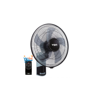 Von VFW-6605-DJK 16" Wall Fan, 60W - Black