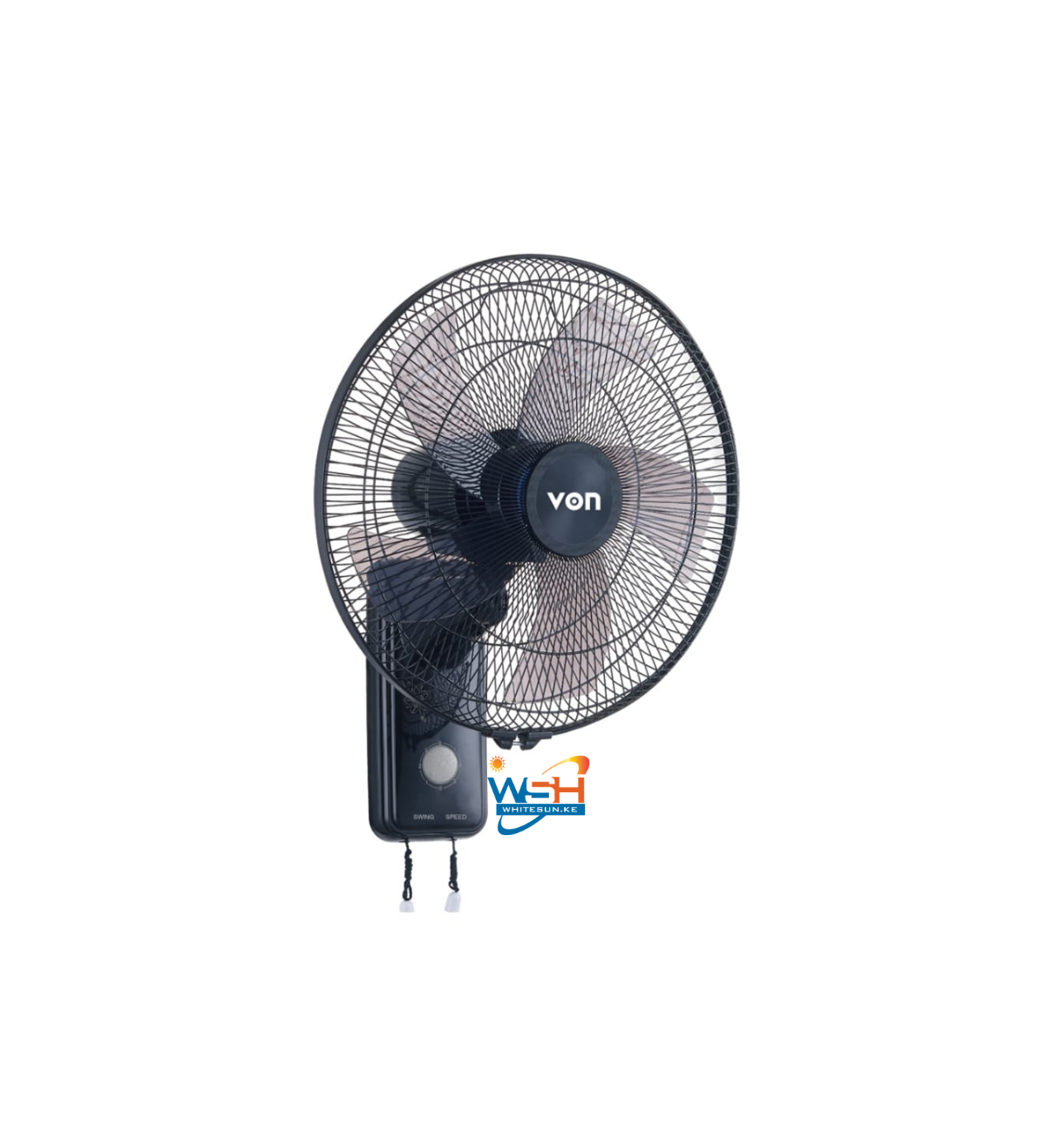 Von VFW-6555-MJK 16" Wall Fan, 55W - Black