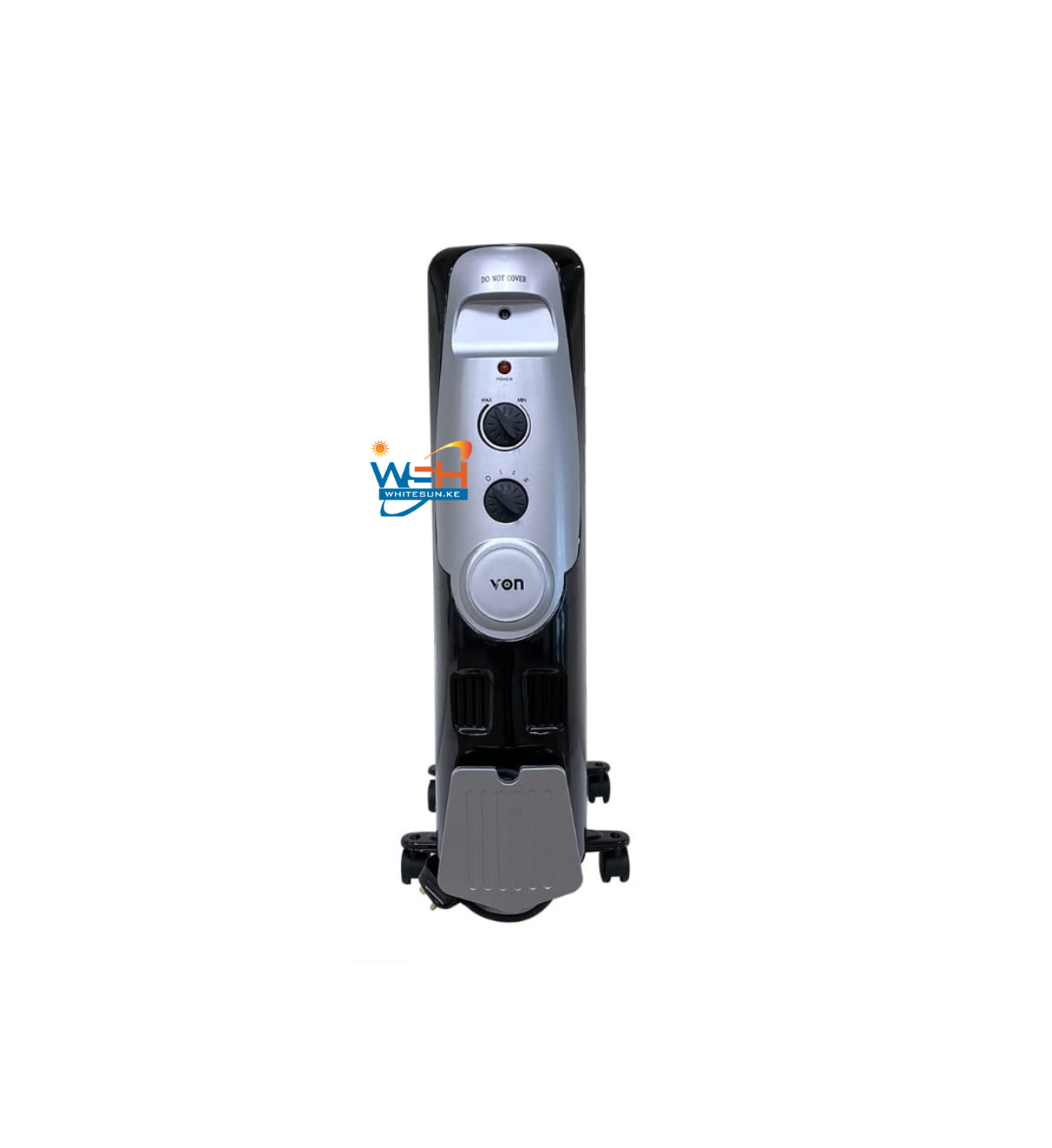 Von VSHC2090K 2KW Oil Filled Radiator Heater, 9 Fins - Black