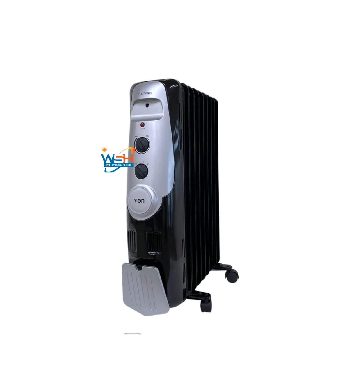 Von VSHC2090K 2KW Oil Filled Radiator Heater, 9 Fins - Black - Image 2