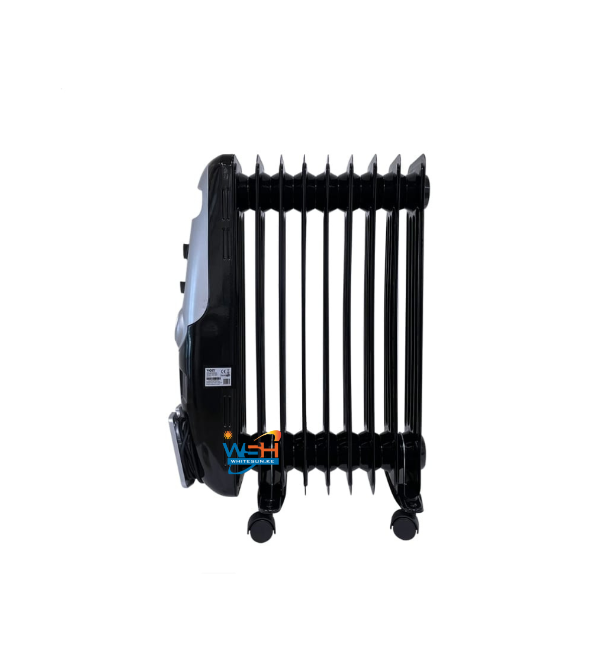 Von VSHC2090K 2KW Oil Filled Radiator Heater, 9 Fins - Black - Image 3