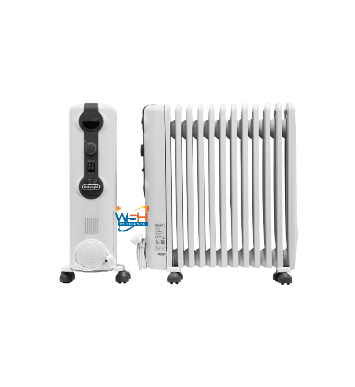Delonghi TRRS1225 Oil Filled Radiator Heater, 12 Fin - White by Delonghi - Image 2