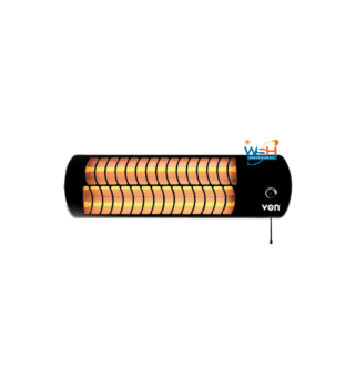 Von VSHJ18QK Quartz Heater, Wall Mountable, 1800W - Black