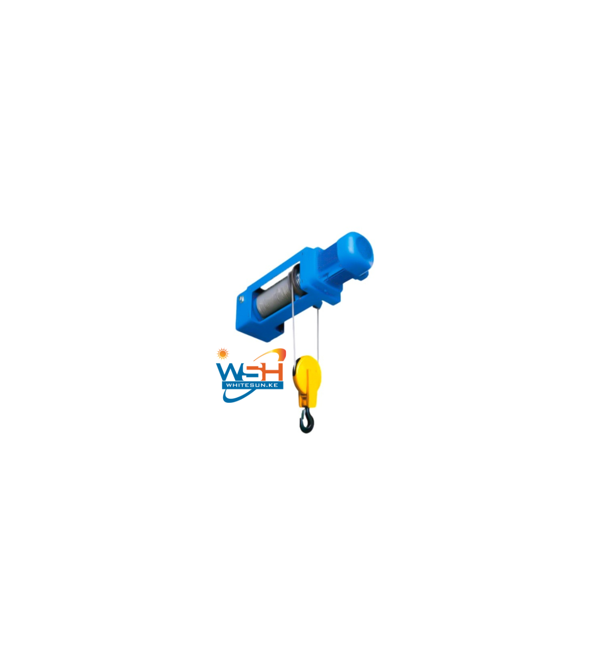 SH MODEL WIREROPE HOIST WITH TROLLEY, FOOT MOUNTED