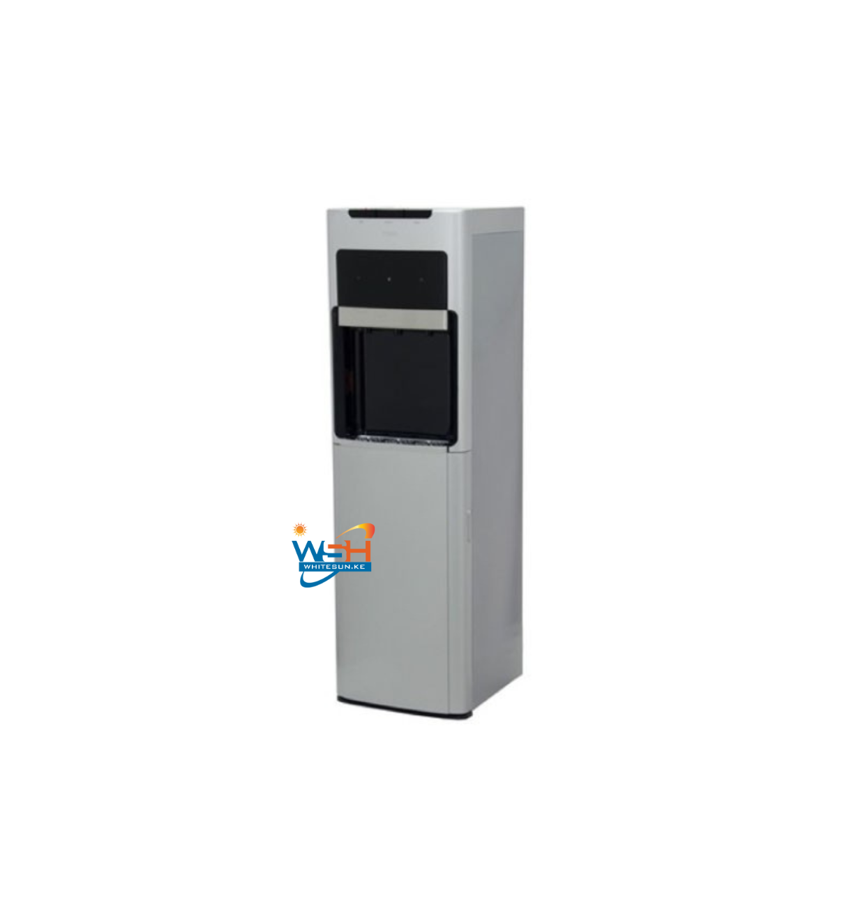 MIKA Water Dispenser, Floor Standing Bottom Load, Black and Silver MWD2802SBL