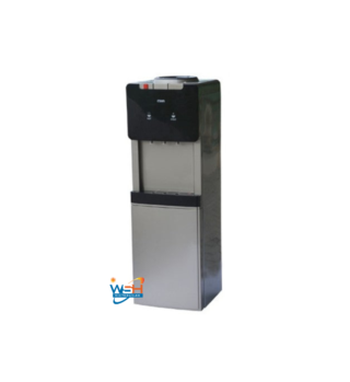 Mika Water Dispenser, Standing, Hot, Normal & Cold (3 Taps),With Cabinet, Refrigerator, Silver & Dark - MWD2702SGR