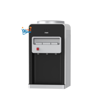 Mika Dispenser, Table Top, Hot, Normal & Electric Cooling (3 Taps), Silver & Black MWD1501