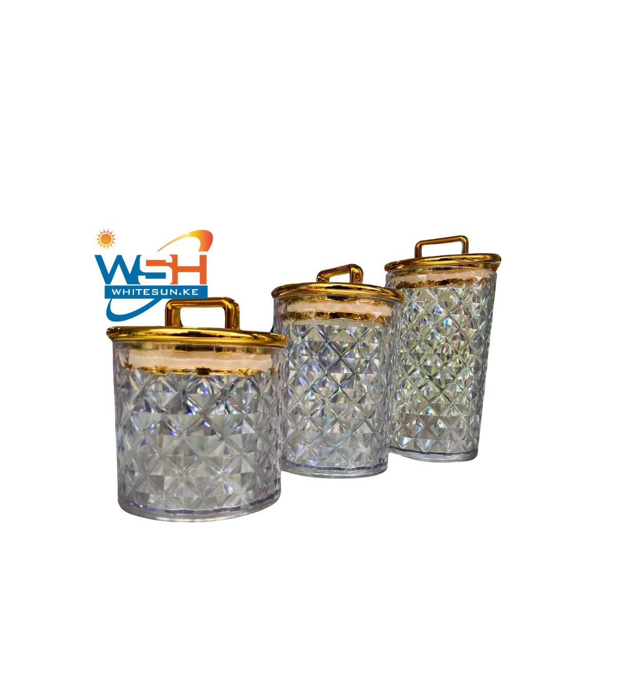 Luxury Exquisite Acrylic Storage Jar 3PCS Storage Airtight Jar - Image 2