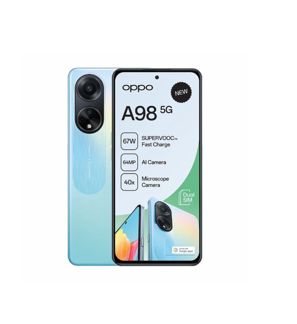 OPPO A series A98 5G 8 +256 (Black/blue)