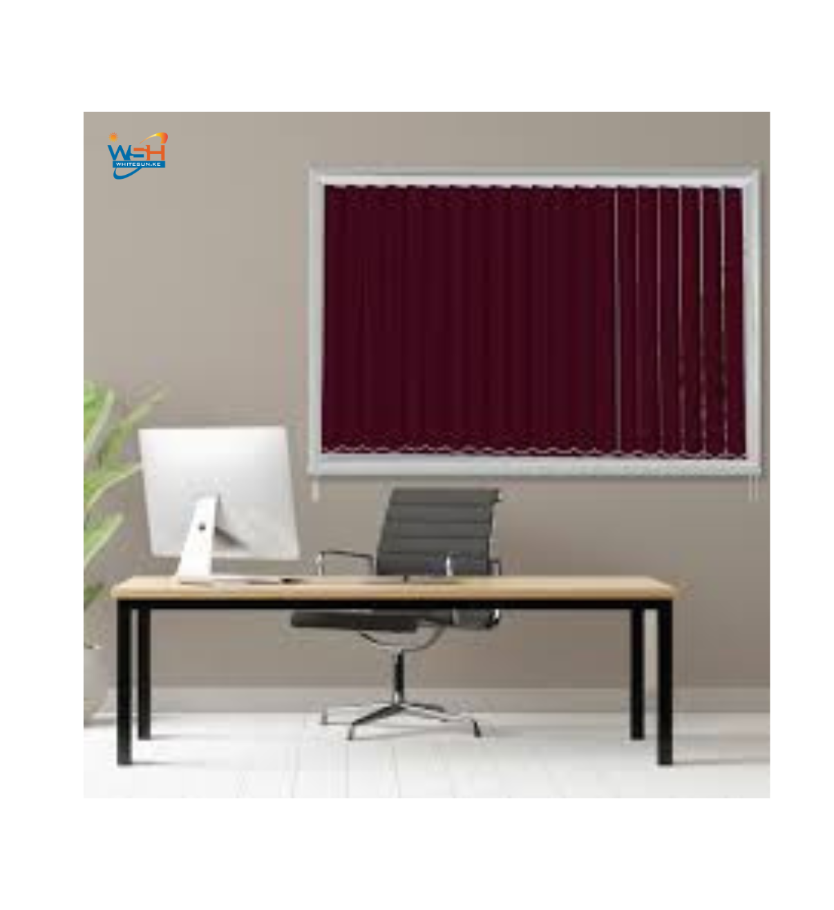 VERTICAL WINDOW BLINDS V007-3MAROON - Image 2