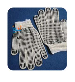 Black Dotted Gloves