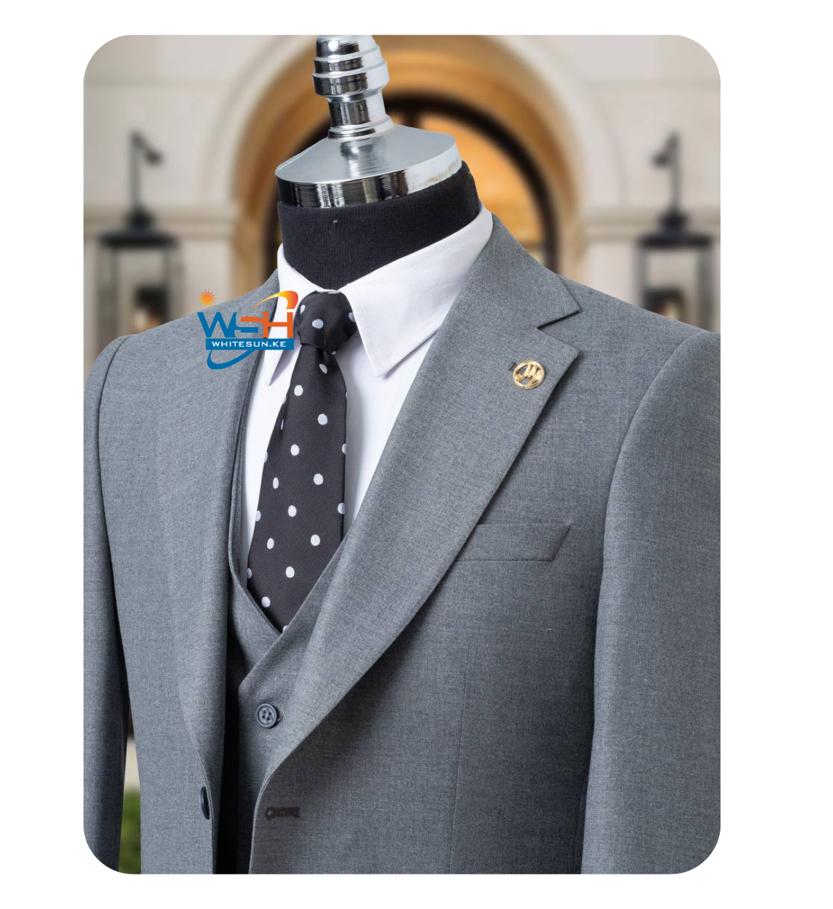 grey suit