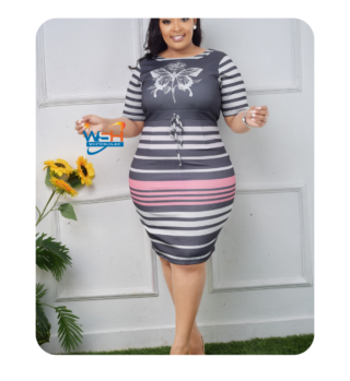 Striped Elegance Dress