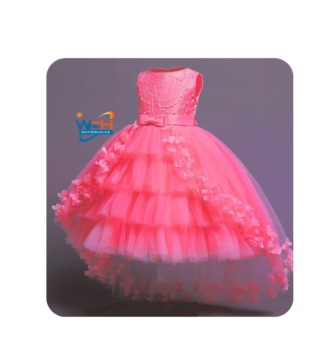 Sleeveless Kids Dress with Floral Appliqués 2