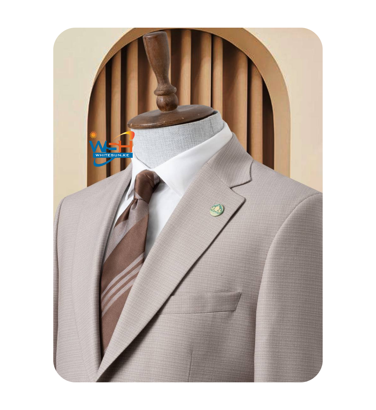 beige suit