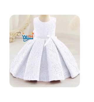 Sleeveless Kids Dress with Floral Appliqués 10