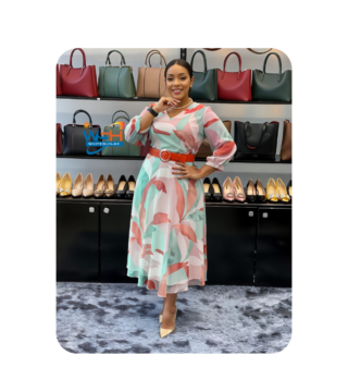 Midi Dress with Belt