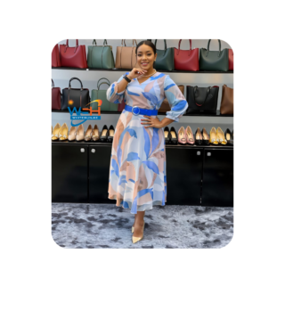 Midi Dress with Belt
