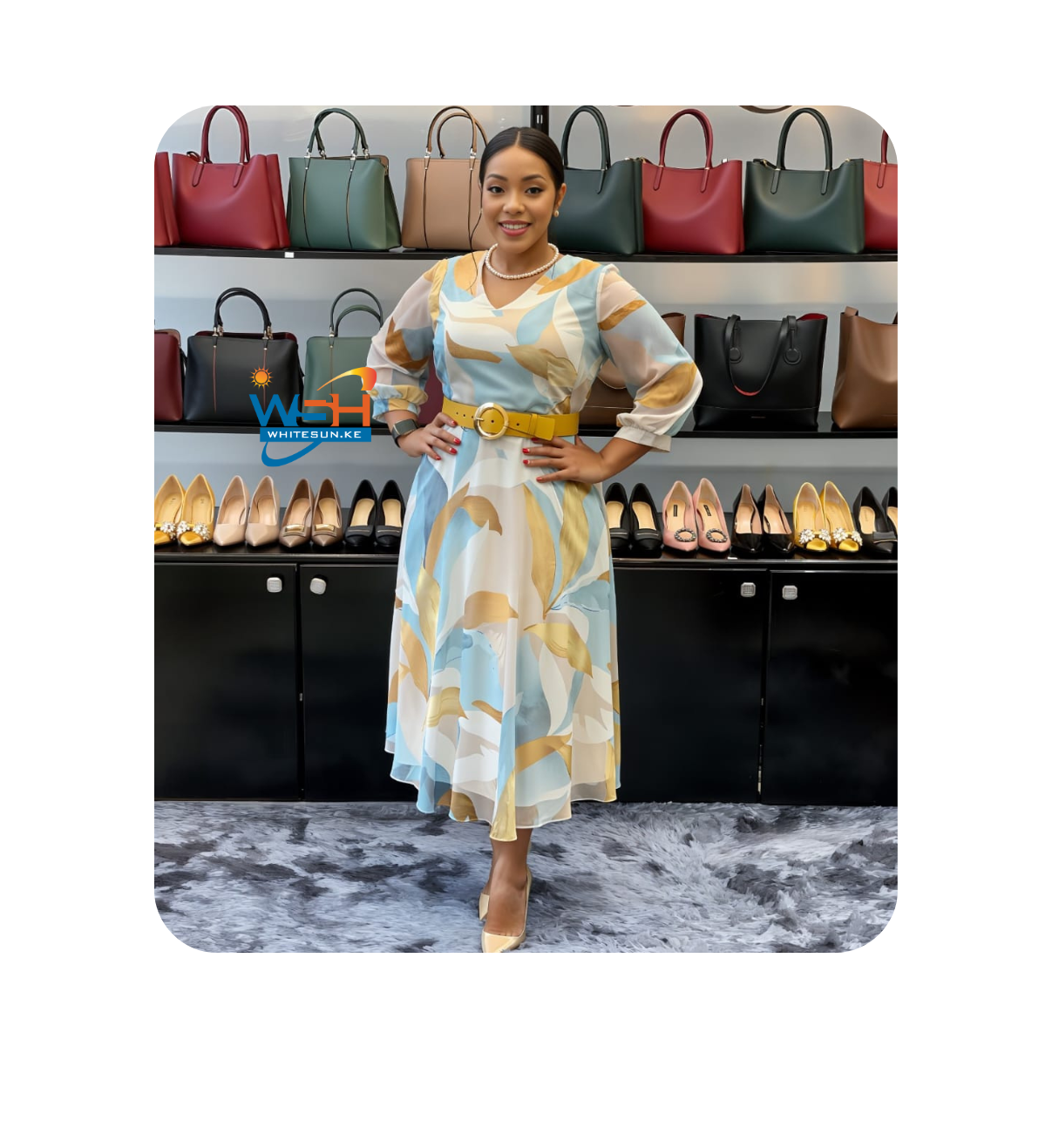 Midi Dress with Belt