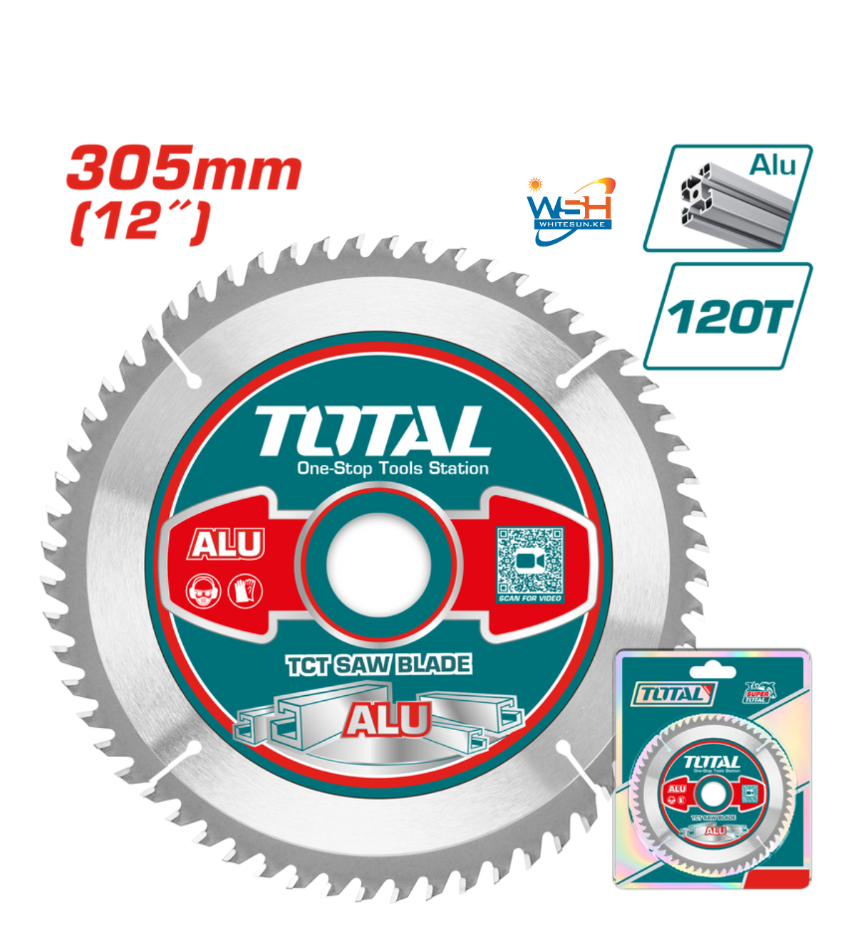 Total tools TCT saw blade for aluminum 12 inch 120T