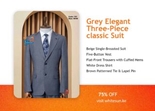 Grey Three-Piece classic Suit