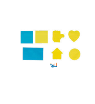 OFFICEPOINT STICKY NOTES SHAPES FLORESCENT