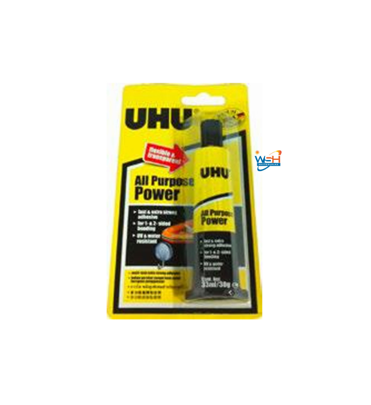 UHU ALL PURPOSE POWER TRANSPARENT