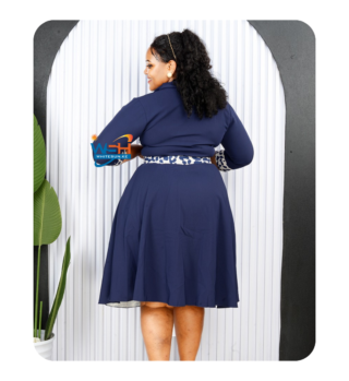Chic A-Line Dress with Animal Print Flair