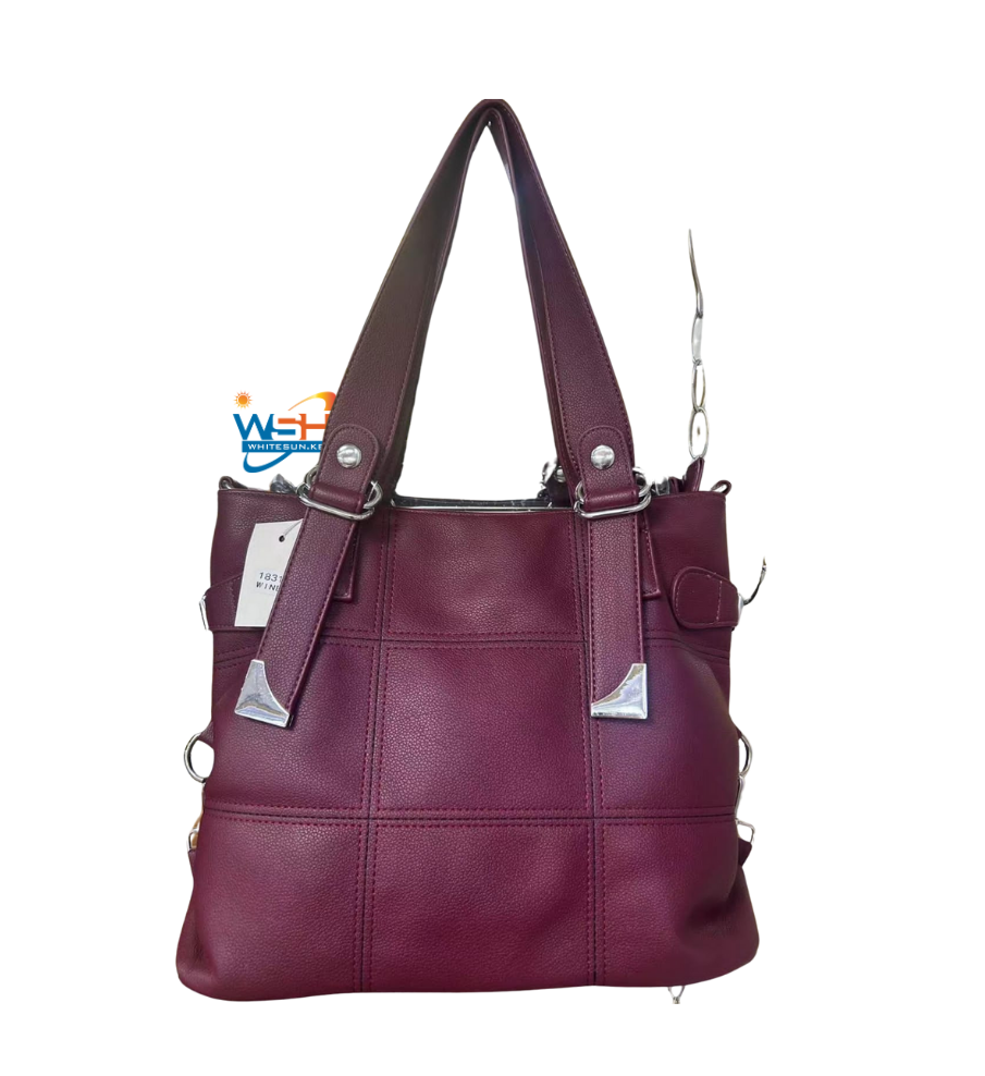 Elegant Blue Leather Handbag