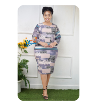 ibrant Geometric Pattern Dress