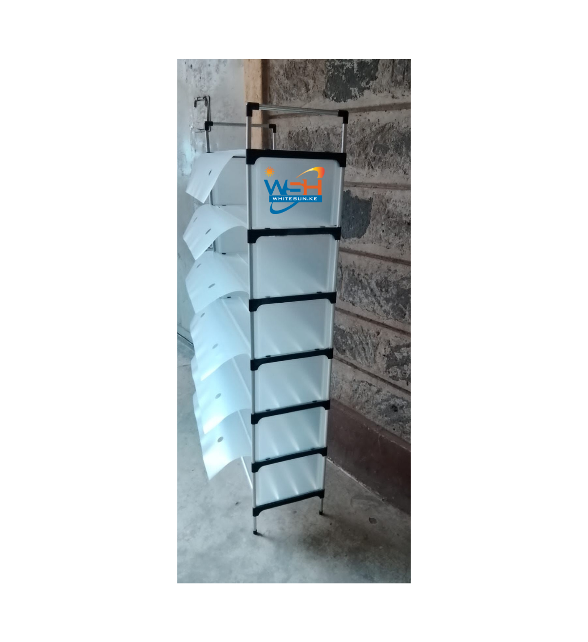 Shoe Rack Six Shelves - Stainless Steel Shoe Organizer - Image 2