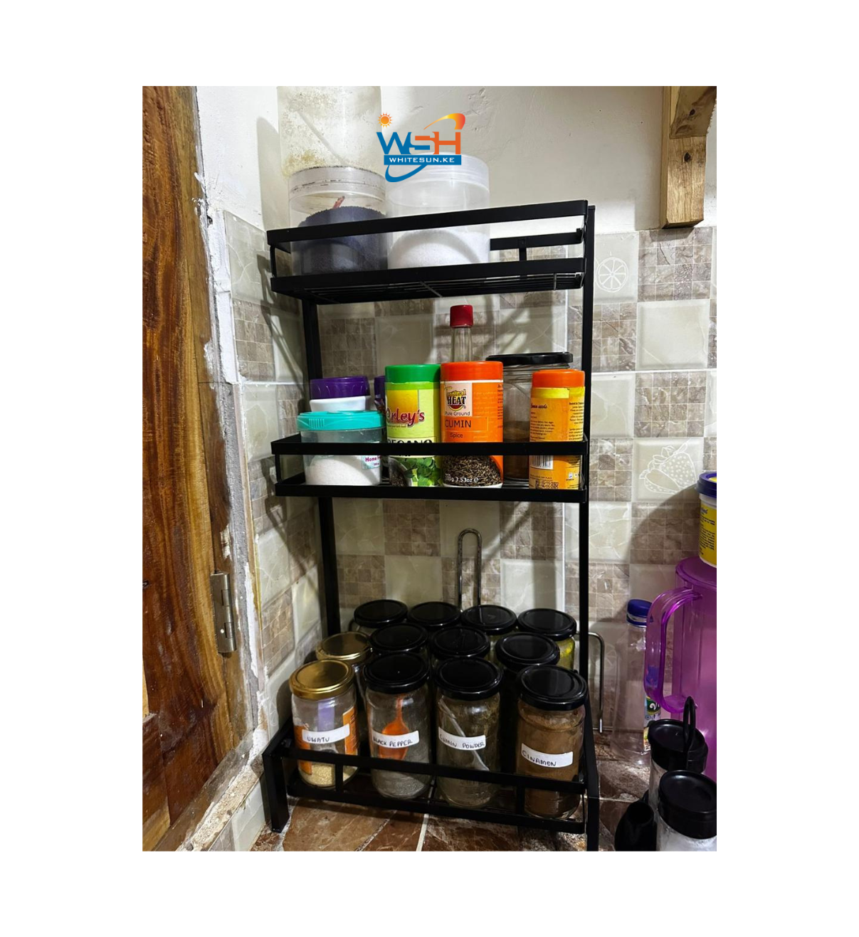 Metallic Spice Rack- Black - Image 3